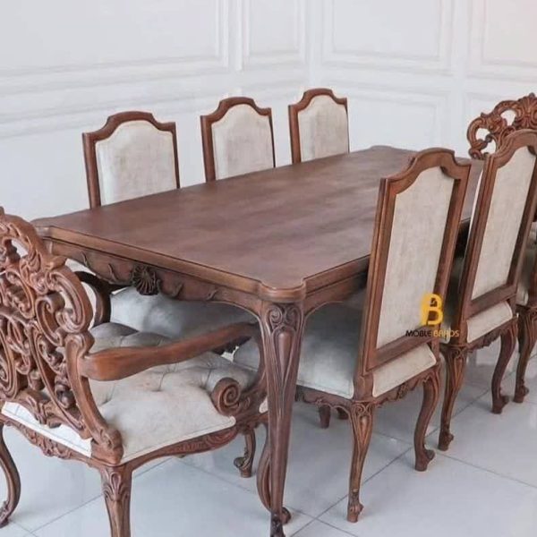 میز ناهارخوری 8نفره مدل استیل منبت کاری درجه یک